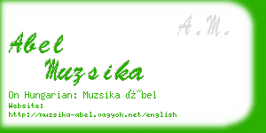 abel muzsika business card